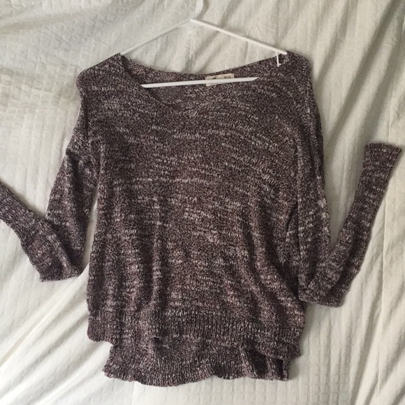 Purple knitted textured sweater - Picture 1 of 3